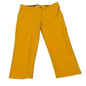89th & Madison Mustard Butter Yellow Capri Pants Women’s Size 14